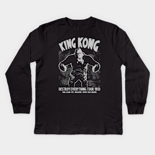 KING KONG 1933 DESTROY EVERYTHING TOUR Kids Long Sleeve T-Shirt